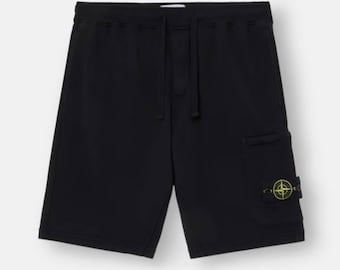 Stone Island-sweatshort || Casual streetwear-cargoshort voor heren