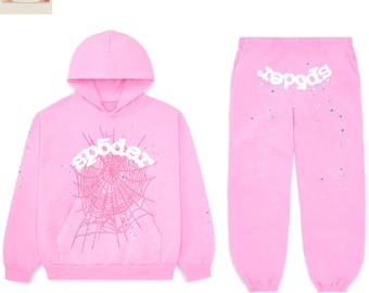 Chándal Sp5der Web // Sudadera con capucha y pantalón Spider Y2K // Conjunto urbano unisex