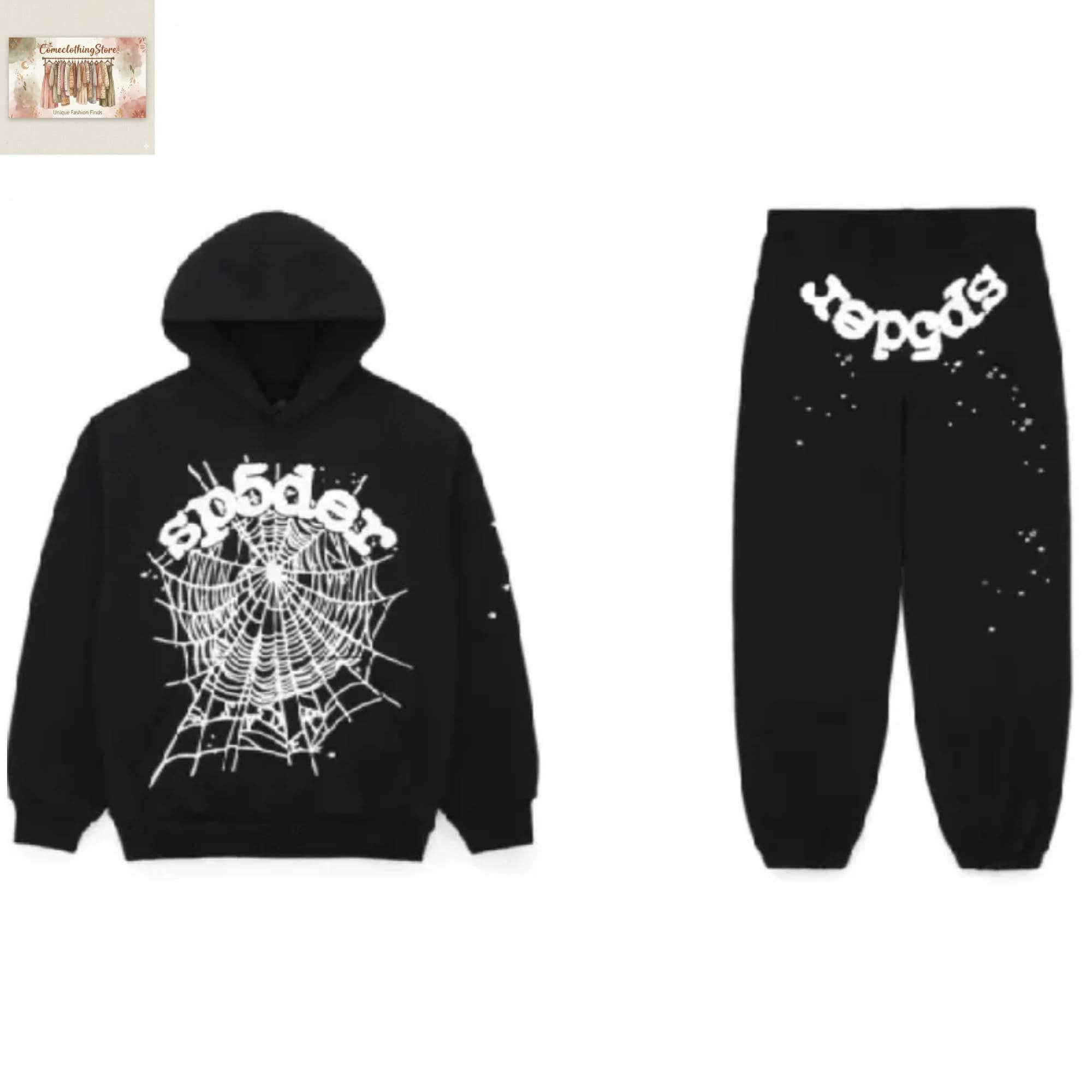 Sp5der hoodie spiderクモの巣デザイン フード付きパーカー Sp5der Web