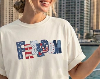 Comfort Colors  Patriotic Tee, 4th of July Shirt, American Flag T-shirt, USA Pride Apparel, Summer Independence Day Gift