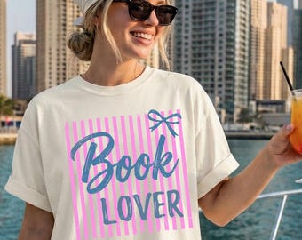 Bookish Shirt for Book Lovers, Vintage Aesthetic Reader T-shirt, Comfort Colors 1717 Book Club Gift, Minimalist Graphic Tee,
