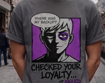 Loyalty Check T-Shirt Retro Comic Style shirt, Fake Friend Quote Tee, Edgy Graphic Shirt, Unisex Comfort Colors 1717 Vintage Look Top Tee