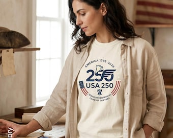 USA 250 Comfort Colors Shirt, Semicentennial 1776-2026 T-shirt, America 250th Anniversary Patriotic Eagle Tee, Vintage Retro Navy Unisex Top