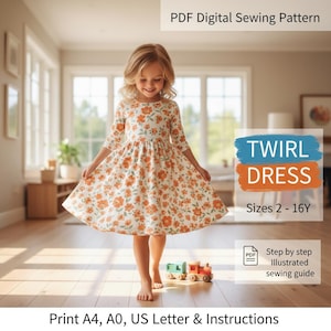 plus size skater dress sewing pattern Hooded Skater Dress Sewing Pattern PDF  Long Sleeve Fit and Flare Dress, Plus  Size