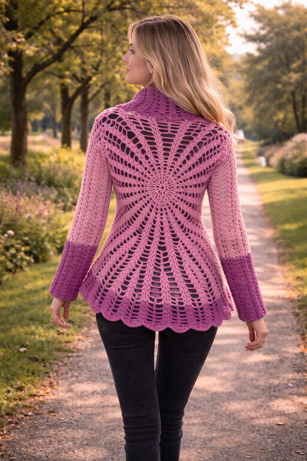 Pink Roses Cardigan - Etsy