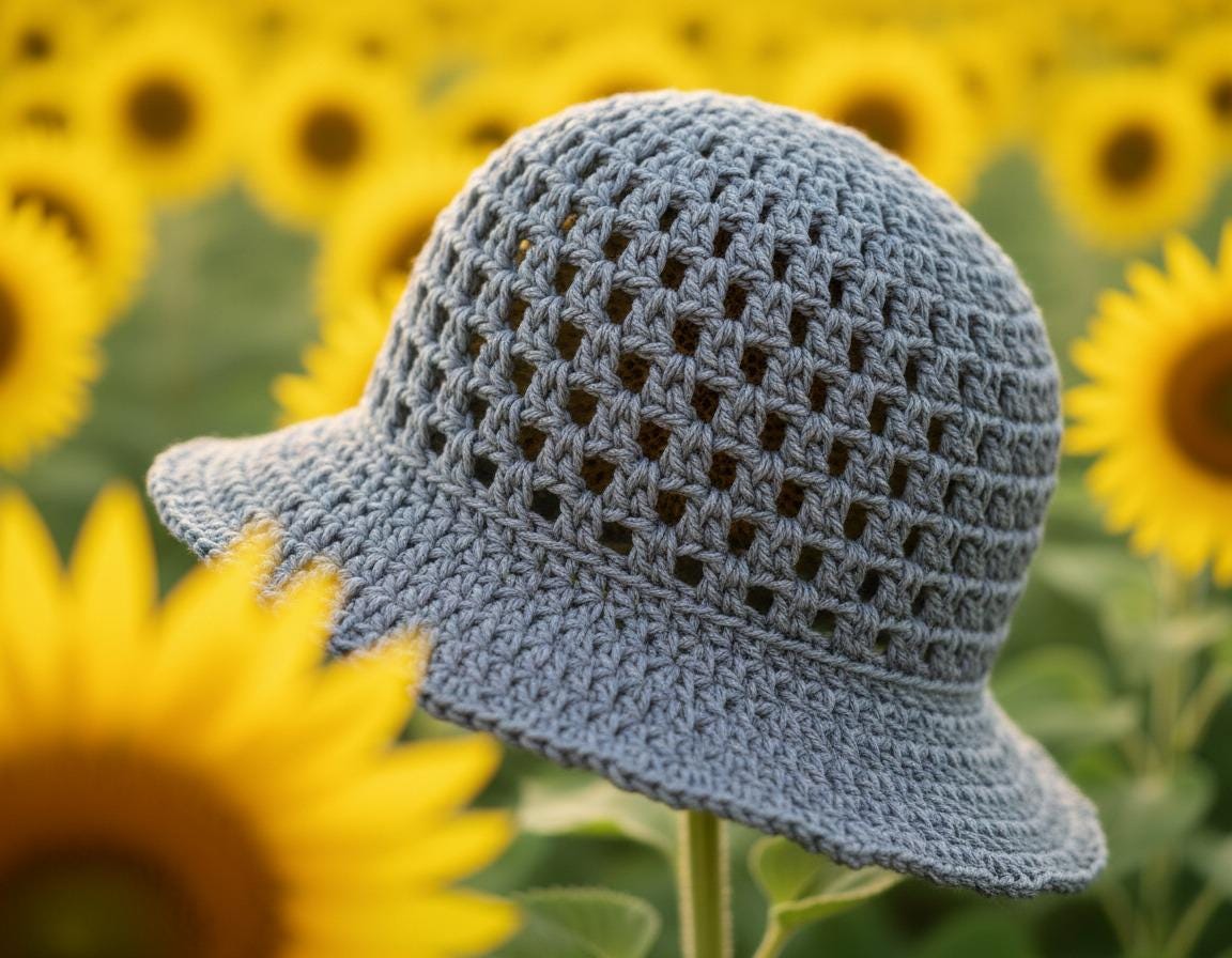 Crochet Sun Hat Pattern, Easy Bucket Hat PDF, Beginner Beach Wear ...