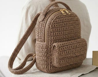 Chic & Sturdy Crochet Backpack Pattern | Mini Bag Tutorial (Digital Download)