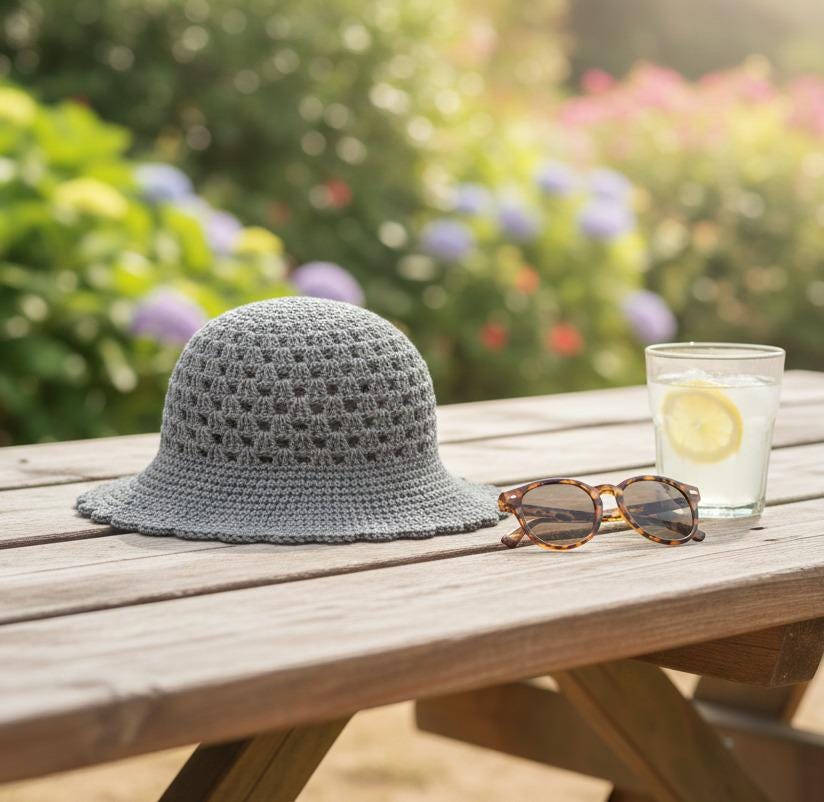 Crochet Sun Hat Pattern, Easy Bucket Hat PDF, Beginner Beach Wear ...