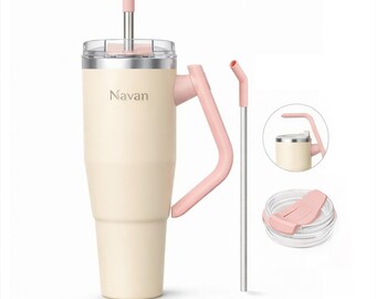 Rotatable Handle High End Tumbler With Leak Proof Straw