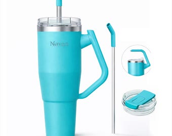 Rotatable Handle High End Tumbler With Leak Proof Straw