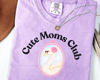 Comfort Colors®, Cute Moms Club Shirt, Mothers Day Gift, Mom Life Shirt, New Mom Gift, Aesthetic Mom Tee, Baby Shower Gift, minimalist shirt