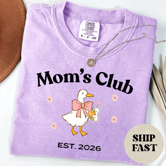 Comfort Colors Mama Duck Shirt, Cute Mom Shirt, Motherhood Tee, New Mom Gift, Baby Shower Gift, Aesthetic Mom Shirt, Comfort Colors T-Shirt