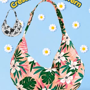Crescent Shoulder Bag Sewing Pattern – Beginner-Friendly, Printable PDF (A4 & US Letter) Crossbody Purse Tutorial