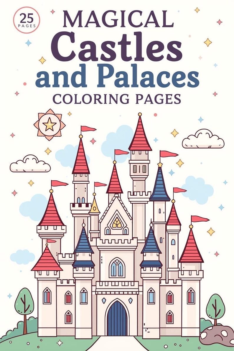 Castles and Palaces Coloring Pages | Architectural Designs for Kids ...