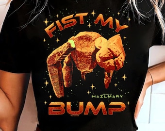 Project Hail Mary Rocky PNG, Fist My Bump Funny Alien Shirt Design, Sci Fi Book Fan Gift, Space Nerd Graphic, Retro Alien PNG Download