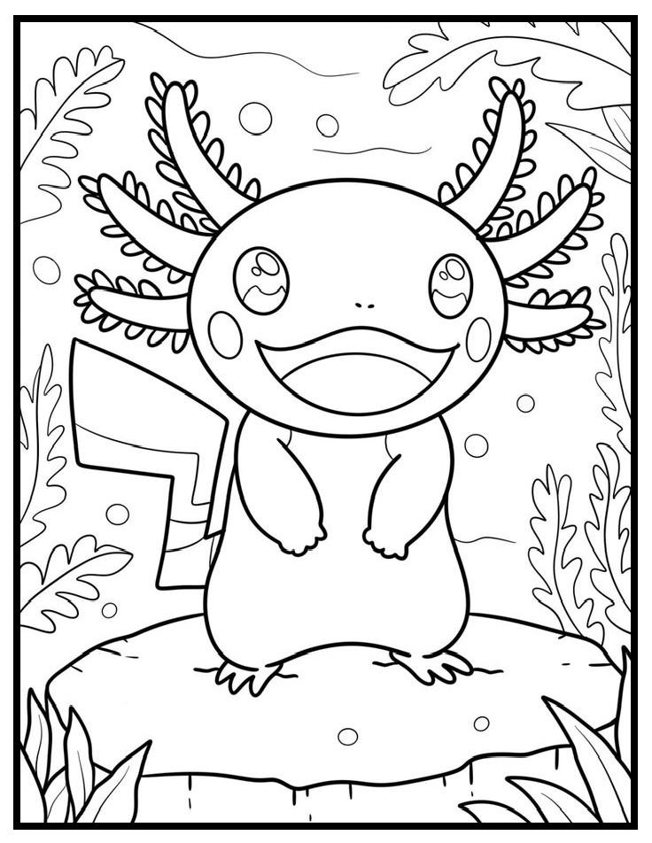 Axolotl's Color Pages Ready to Print and Color - Etsy