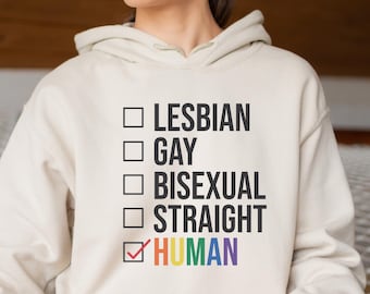 Human Pride Shirt, LGBTQ Pride Tee, Rainbow Human Shirt, Equality Shirt, Pride Month Tee, LGBT Support Shirt,Unisex Pride TShirt