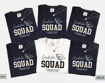 Comfort Colors Custom Graduation Squid Shirt 2026, Custom Name Senior Tee, Bachelor of Science Graduation, Personalized College Grad Gift
