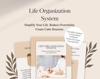 Arbeitsbuch zur Lebensorganisation | Überwältigung abbauen | Calm Kalender | Minimalistisches Lebenssystem PDF