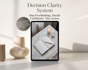 Overthinking Workbook | Stop Overthinking | Decision Making Journal | Digital PDF Download