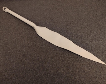 Leather Dragon Tongue Slapper - 29.5" Handmade Cowhide BDSM Crop - Professional Impact Play Tool - Soft & Thuddy Heavy Slapper