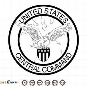 United States Central Command Seal Svg, Central Command logo, USCC Seal, Central Command badge Cricut & Silh0ouette Cut File.