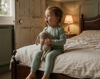 Organic Egyptian Cotton Toddler (2-4Y) Pyjama Set | Soft Breathable Sleepwear, Caico Bloom Pyjamas