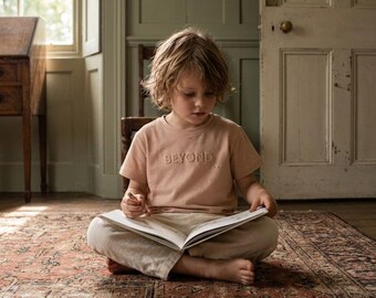 Organic Egyptian Cotton Kids (5-7Y) Lounge Tee | Dusty Blush