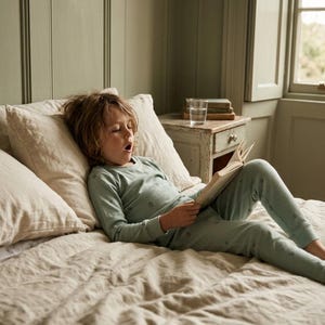 Organic Egyptian Cotton Kids (5-7Y) Pyjama Set | Soft Breathable Sleepwear, Caico Bloom Pyjamas