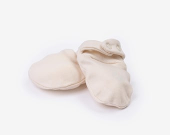 Organic Egyptian Cotton Baby Mittens | Alabaster