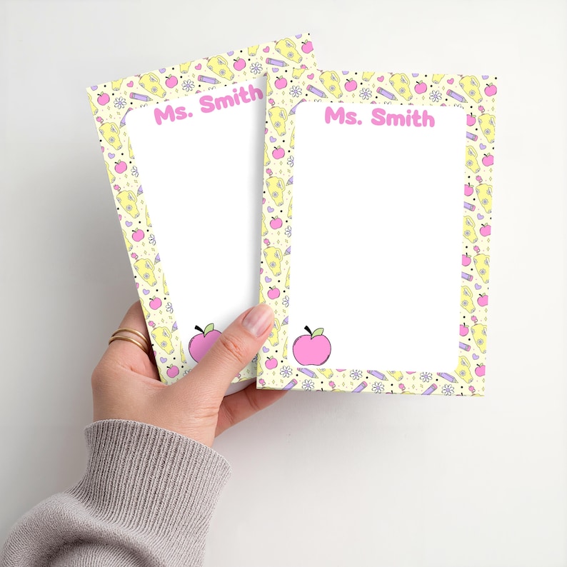 Personalized Teacher Notepad 5x7 | Custom Notepad | Sunflower ...