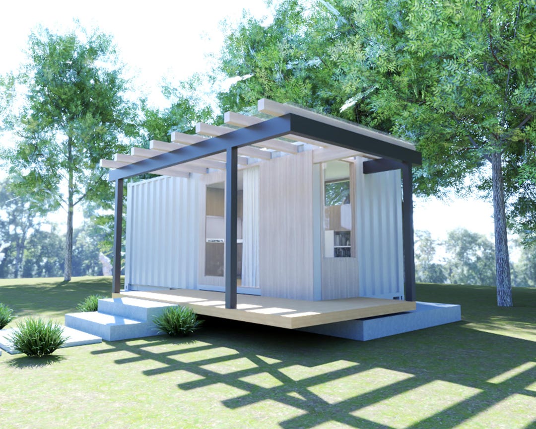 20ft Container Studio House Plans (PDF+DWG) - Etsy