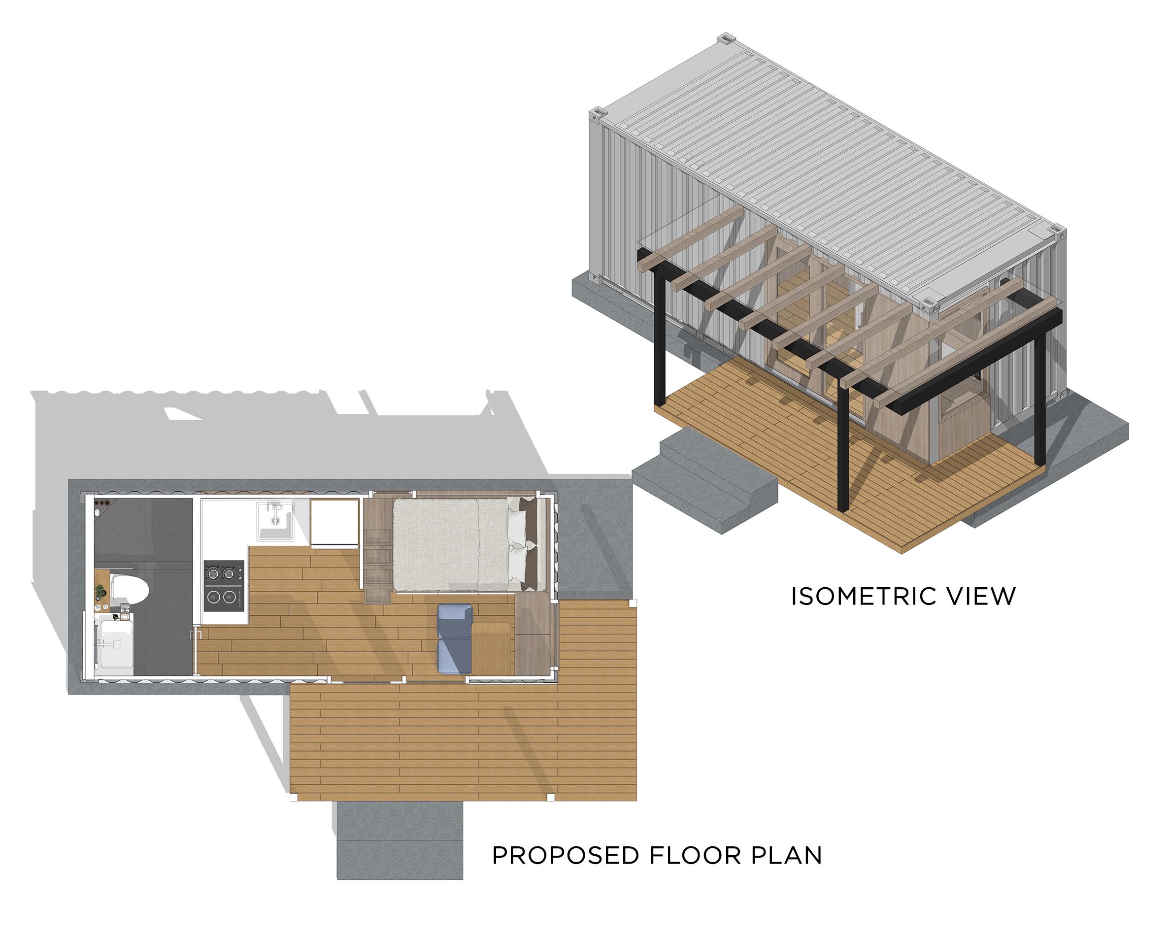 20ft Container Studio House Plans (PDF) - Etsy