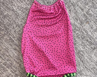 Conjunto de blusa frente única estilo melancia