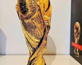 Réplica de trofeo de la Copa Mundial de lujo de 36 cm, copa de fútbol dorada, premios para aficionados al fútbol, galardón para ganadores del campeonato, regalo deportivo, decoración 2026, cumpleaños infantil