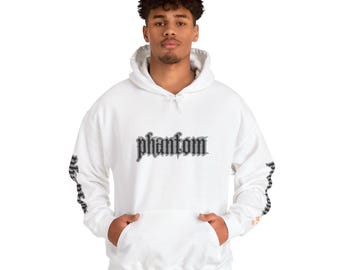 Phantom Skull Hoodie Gothic Skull Graphic Pullover Men