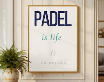 Padel – grafika ścienna | Prezent Padel | Dekoracja Padel | Prezent dla gracza Padel | Plakat Padel | Prezent dla miłośnika Padla | Sportowa grafika ścienna