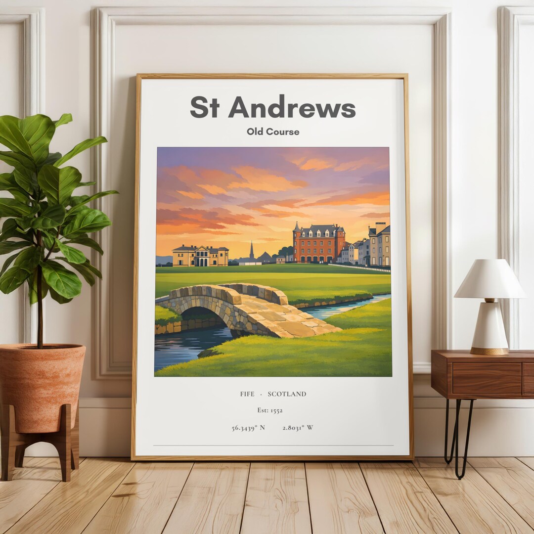 St Andrews Golf Print | Minimalist Golf Poster | St Andrews Scotland ...