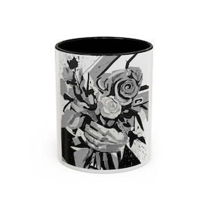 Monochrome Bouquet Mug | Accent Coffee Mug