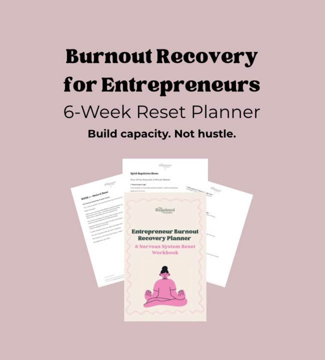 Burnout Recovery Workbook for Women | 6 Week Self Care Planner | Mental ...