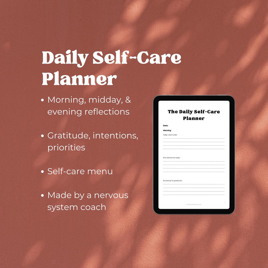 Daily Self Care Planner Printable | Mental Health Journal PDF | Gentle ...