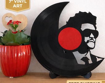 Limited Edition 7" Vinyl Record Art – Handmade Music Wall Decor – 3 Label Colors