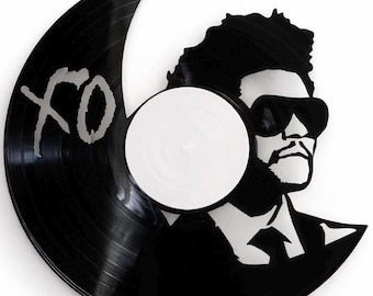XO Vinyl Record Wall Art – Music Inspired Decor, Modern Black Statement Piece