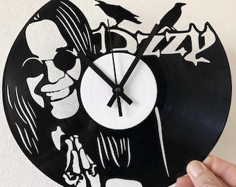 Heavy Metal Vinyl Record Clock – Rock Legend Silhouette Wall Art – Music Fan Decor