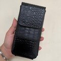 Men’s Leather Phone Holster Belt Case, Crocodile Pattern Genuine Leather Waist Pouch product logo