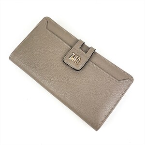 Genuine Cowhide Leather Long Wallet for Women, Handcrafted Slim Purse
