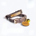 Custom Leather Pet Collar with Engraved Name Tag, Personalized Pet Necklace product logo