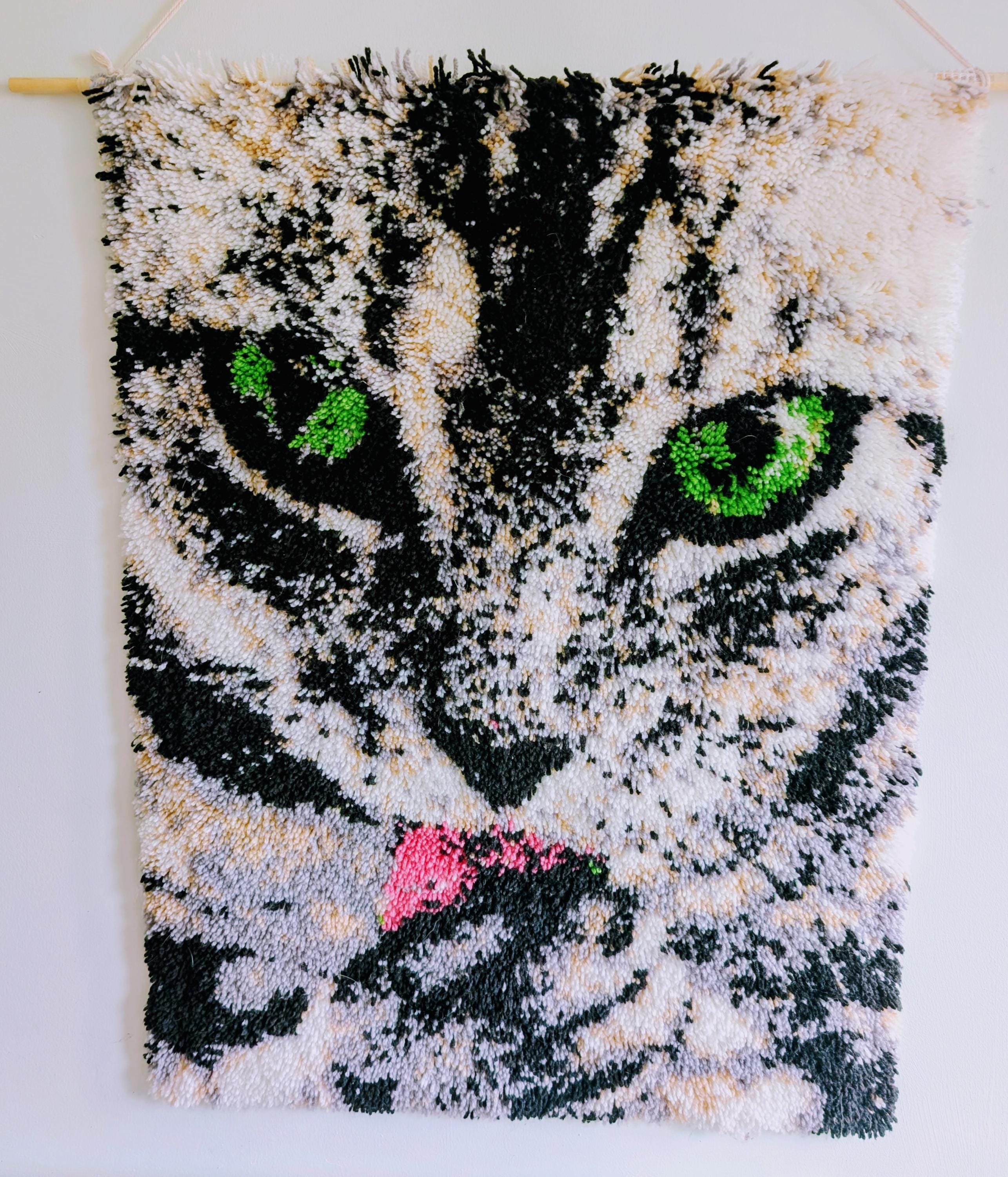 Tabbycat Rugs Tabby Cat Face Wall Hanging/rug - Etsy