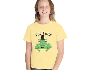 ポグフロッグ グラフィックTシャツ | ダッパーフロッグ トップハット ボウタイ ユースTシャツ