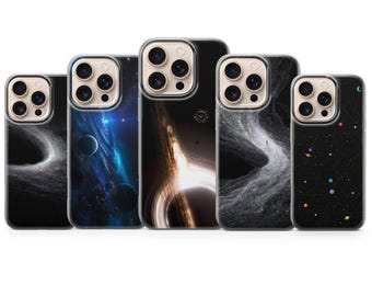 Space Phone Case Gargantua Black Hole Saturn Art for iPhone 17 Air 16e 15 Pro Max 14 13 | Samsung S26 Ultra S25+ | Google Pixel 10 XL 9A